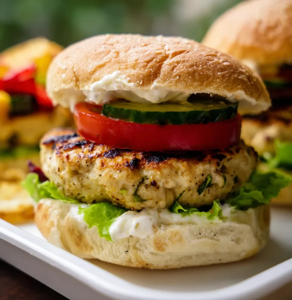 Greek Chicken Burgers