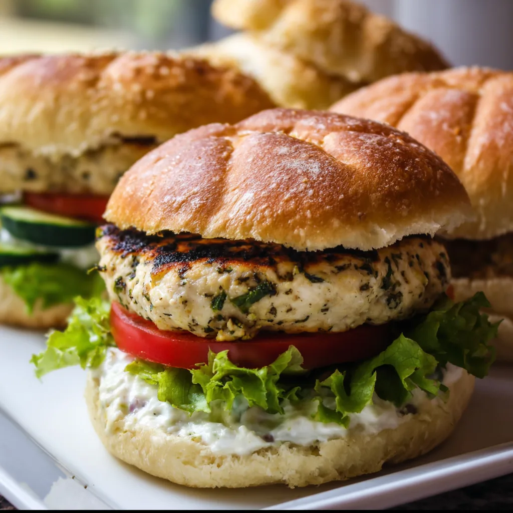 Greek Chicken Burgers