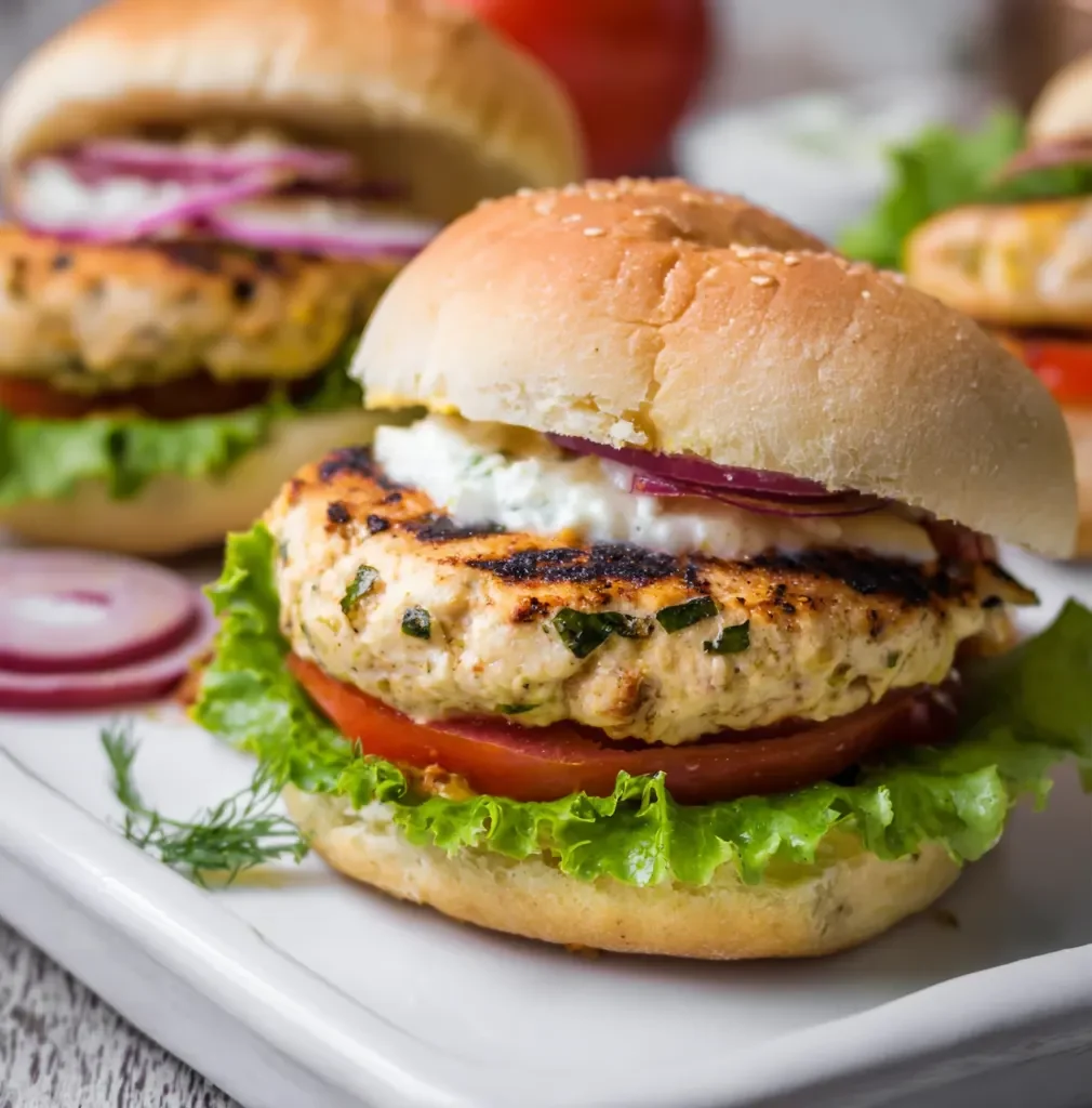 Greek Chicken Burgers