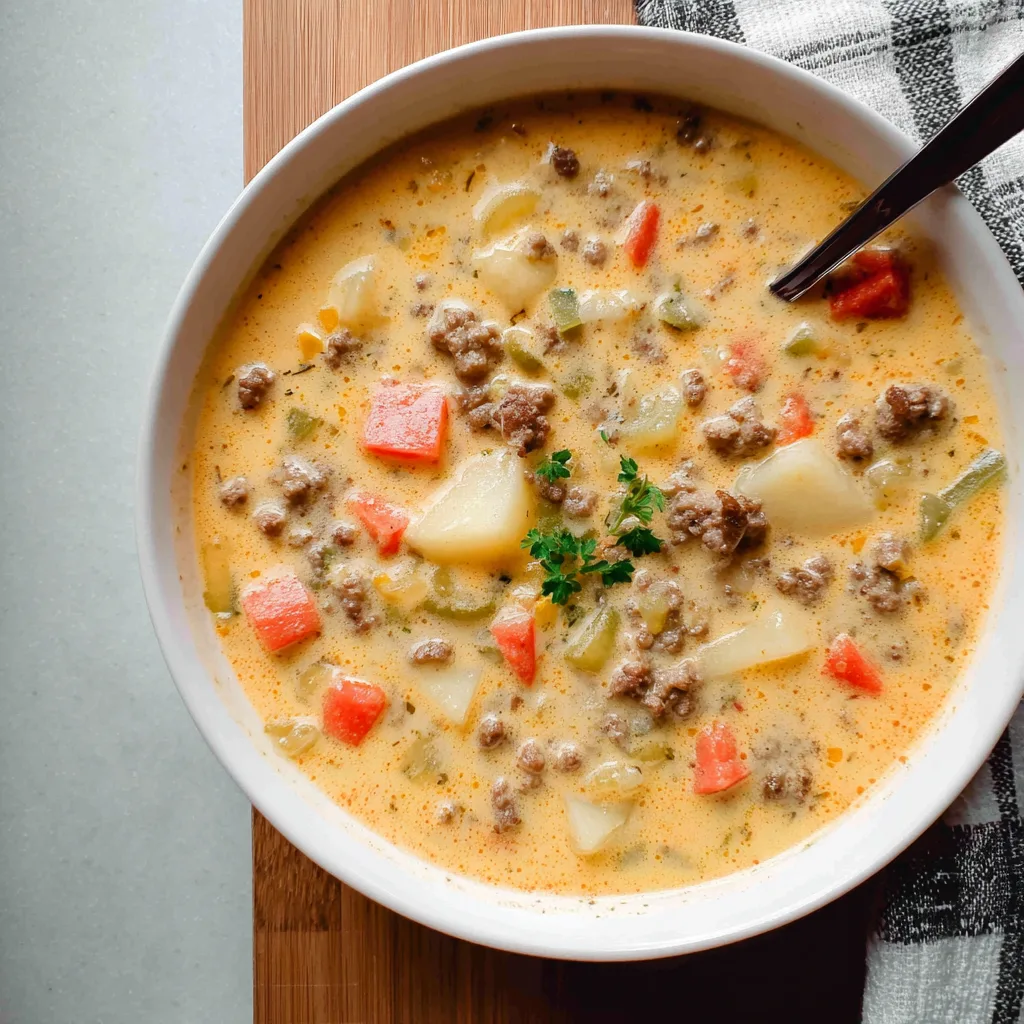 Best Cheeseburger Soup Recipe