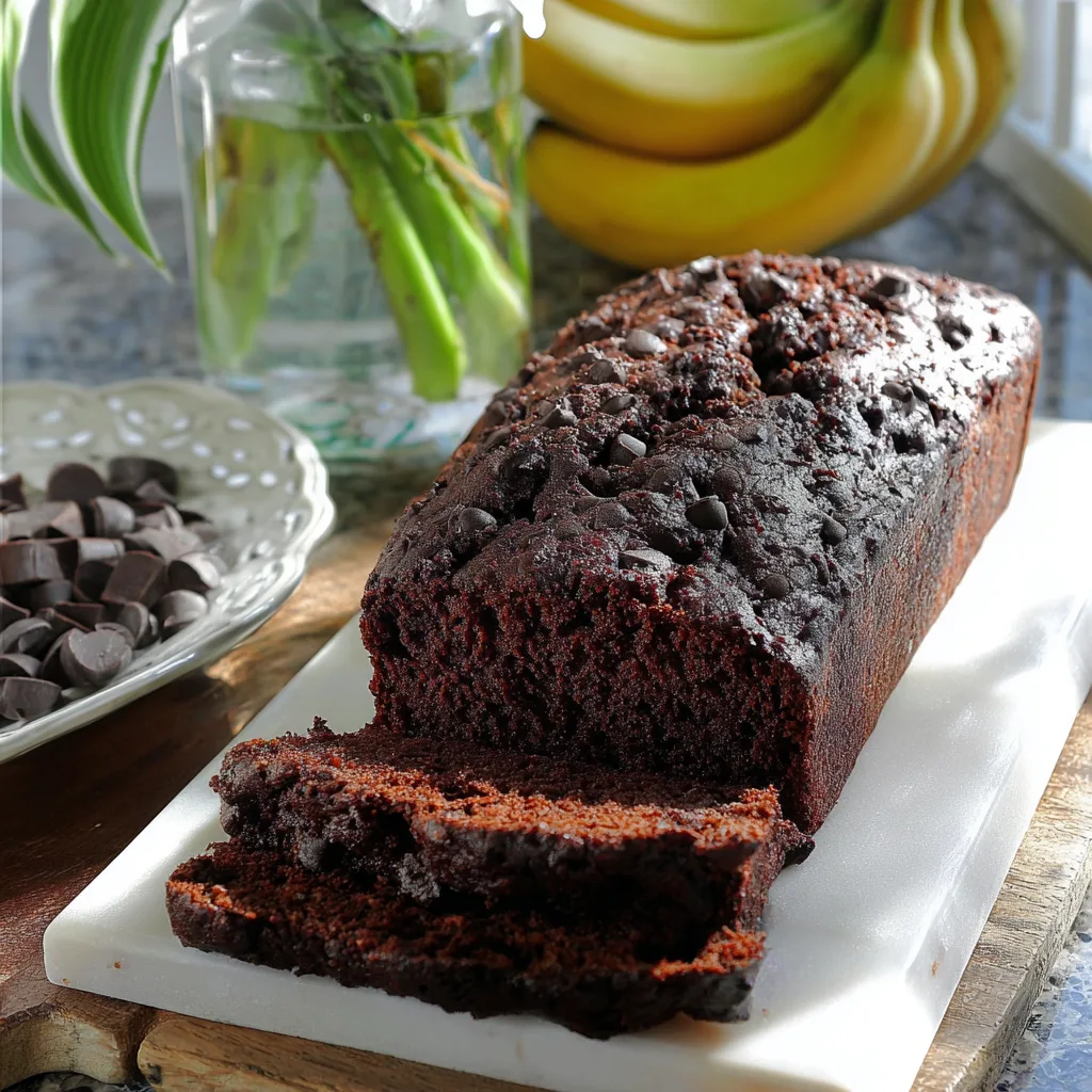 Easy Chocolate Banana Bread