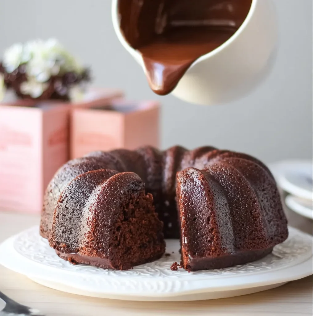 Chocolate Bundt Cake with Ganache Glaze