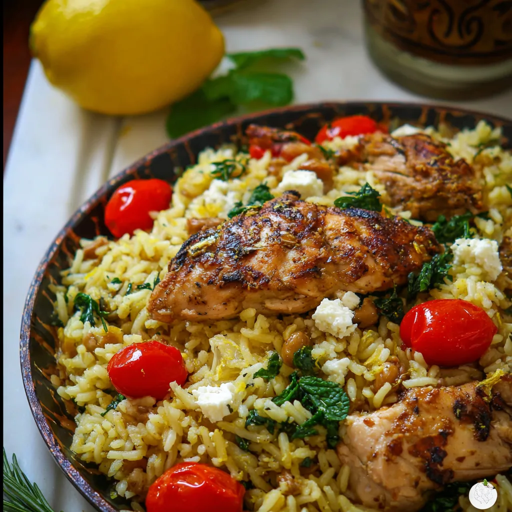 Greek Chicken and Lemon Rice