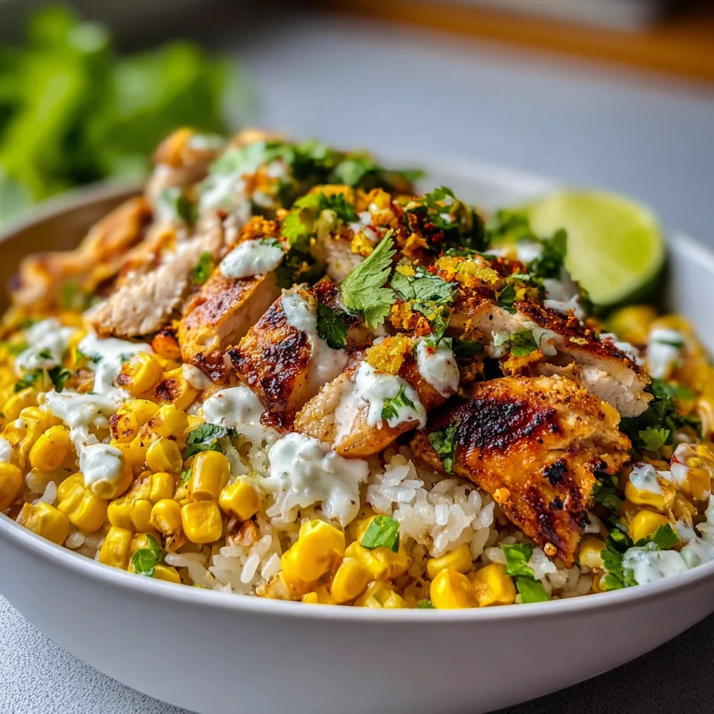 Street Corn Chicken Rice Bowl Recipe