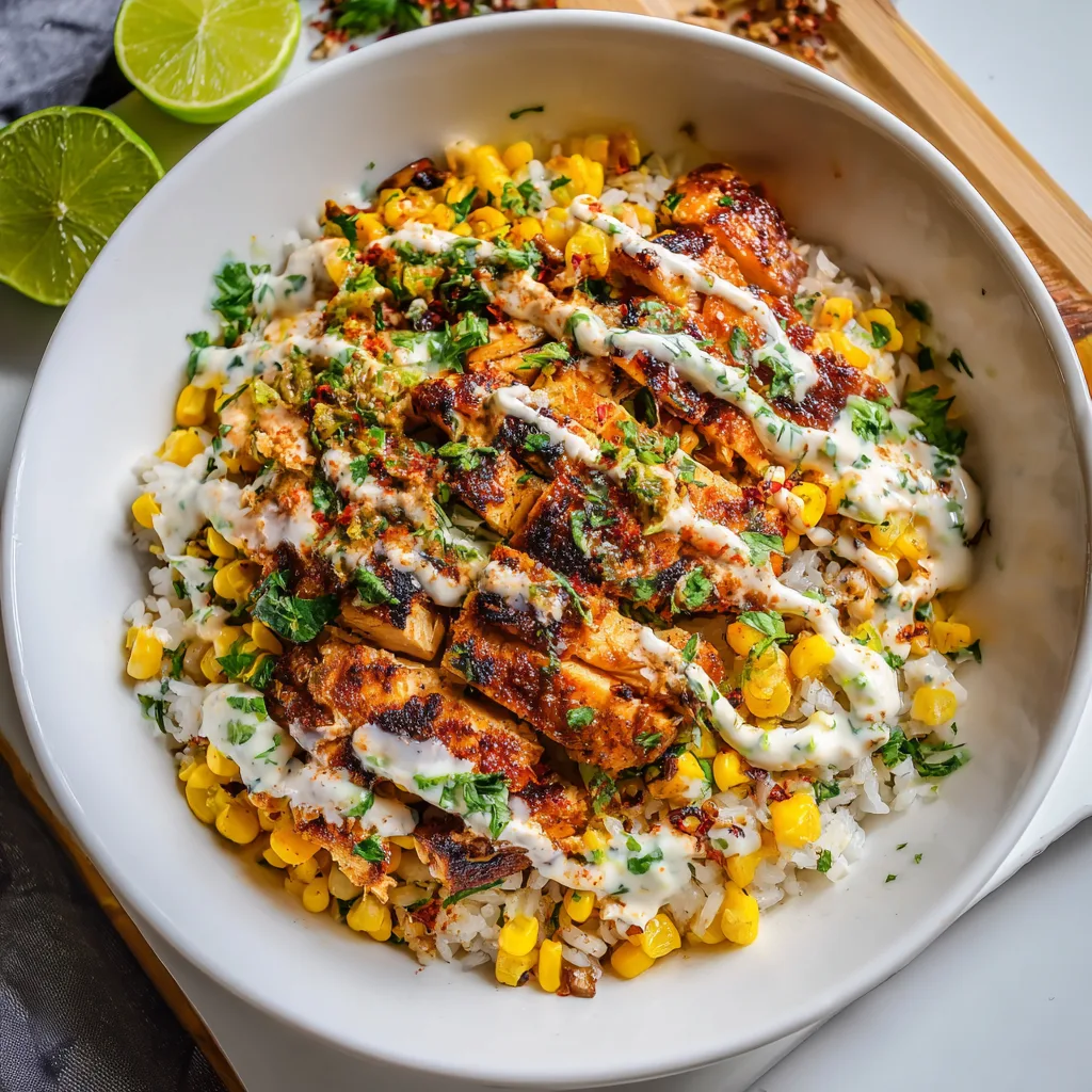 Street Corn Chicken Rice Bowl