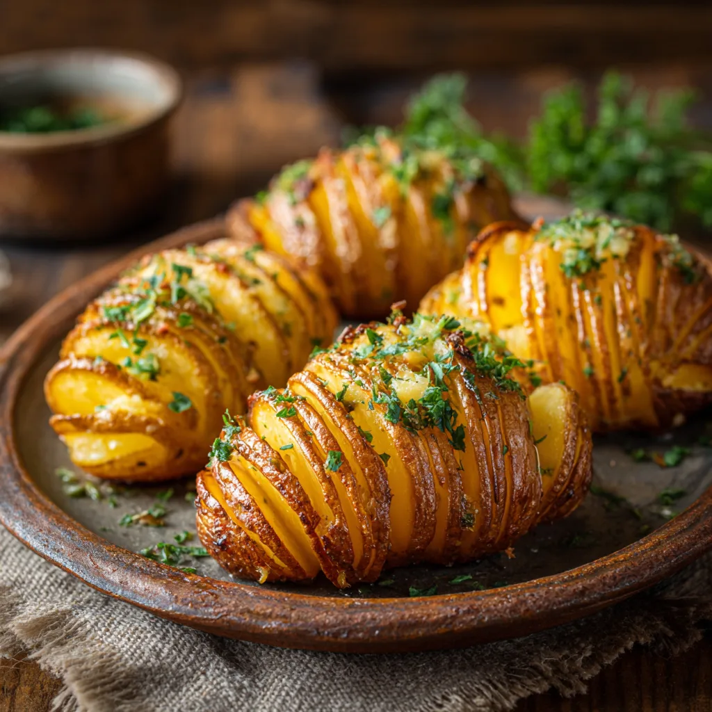 Air Fryer Hasselback Potatoes