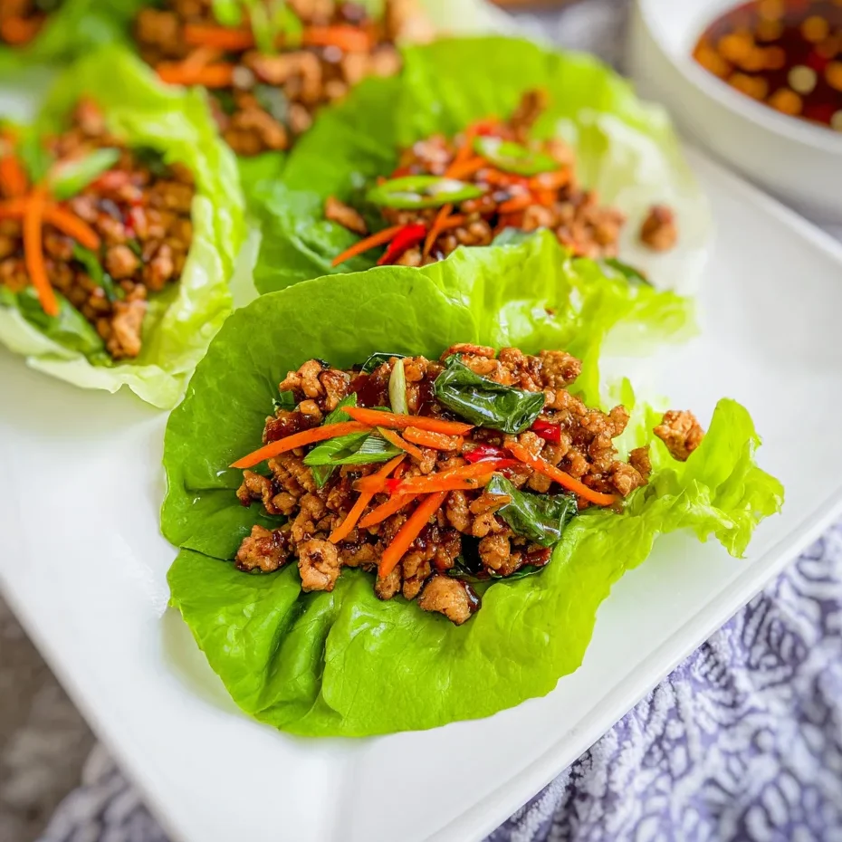 Asian Chicken Lettuce Wraps
