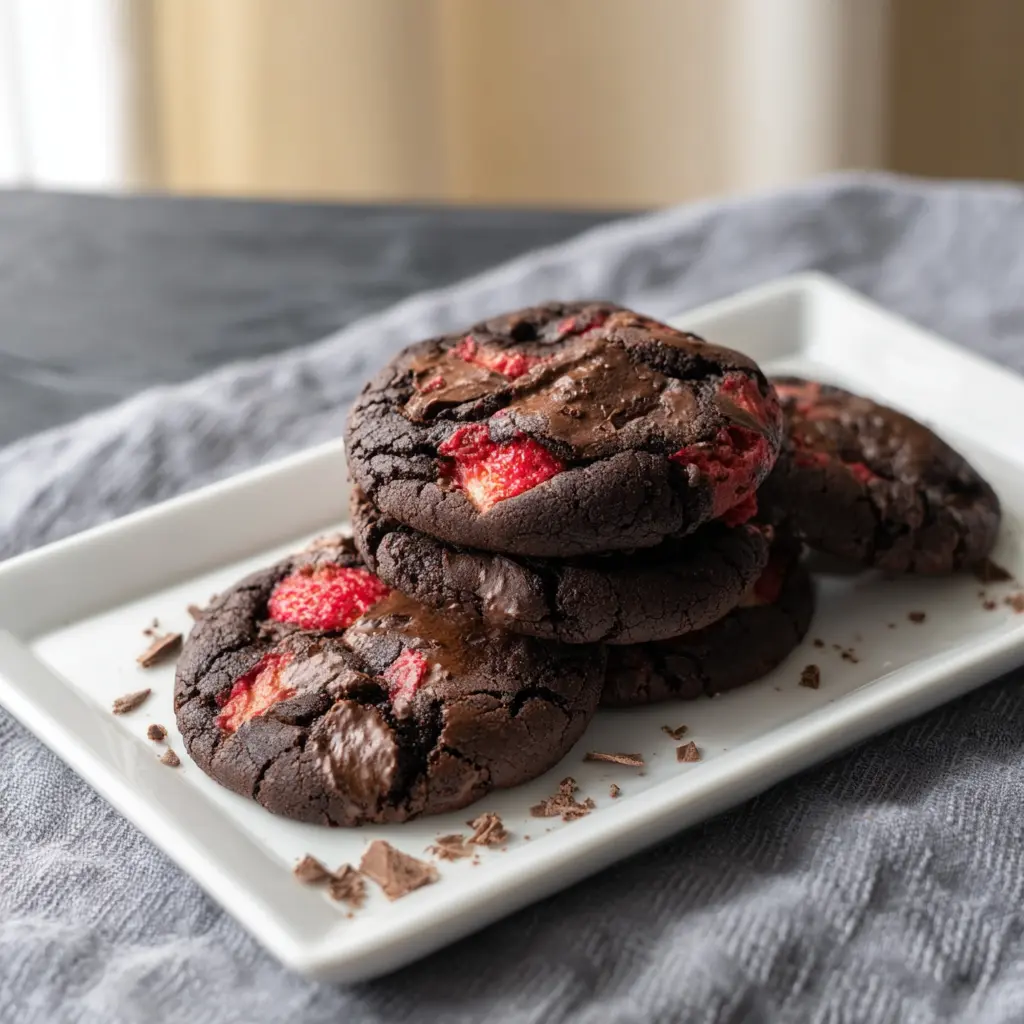 Chocolate Strawberry Chunk Cookies