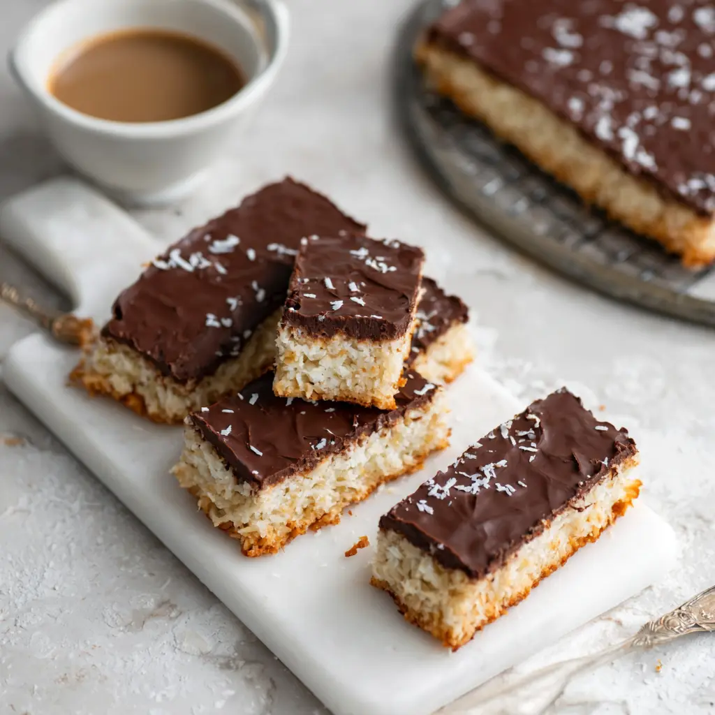 Chocolate Coconut Macaroon Bars