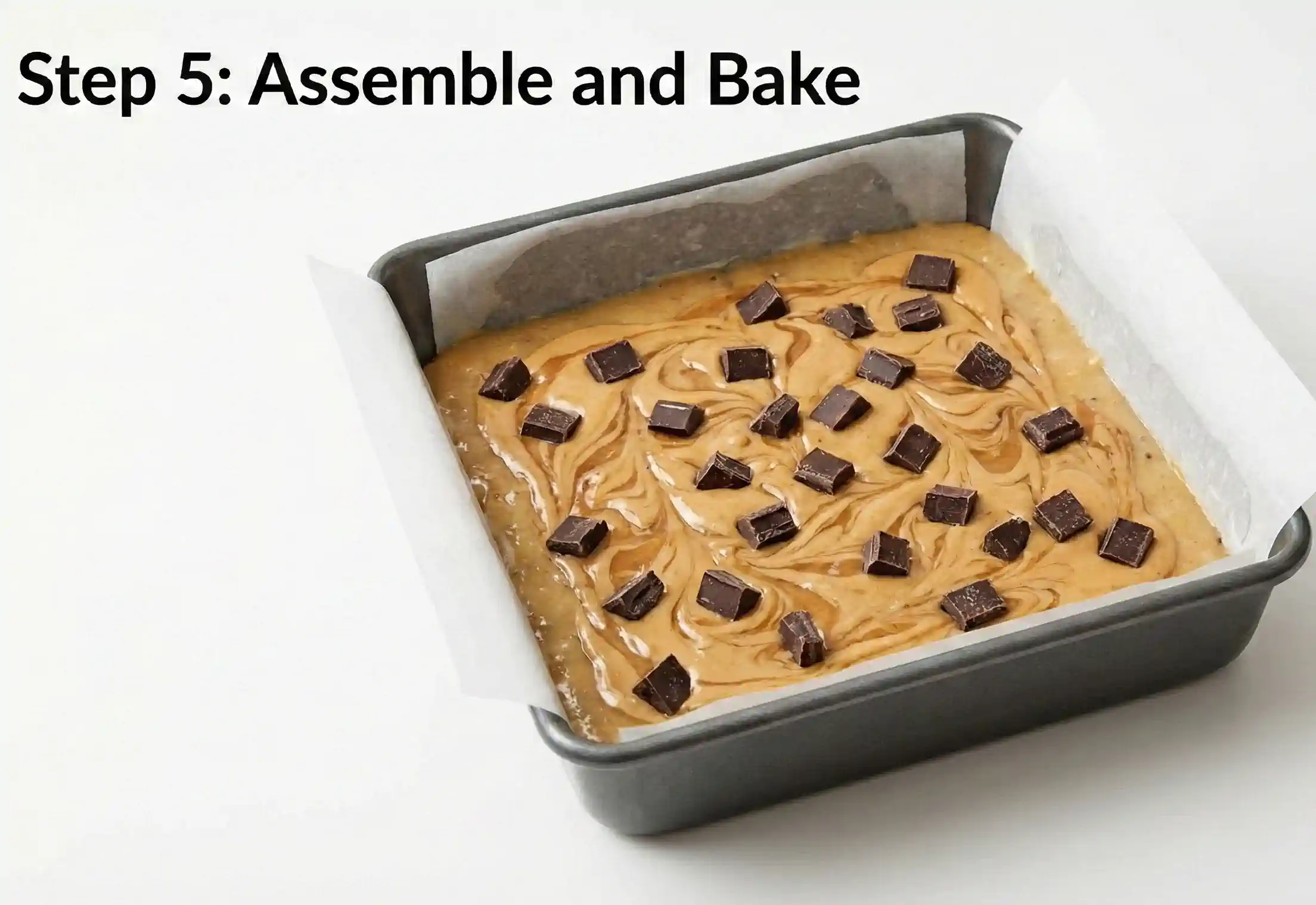 Dark Chocolate Peanut Butter Swirl Blondies