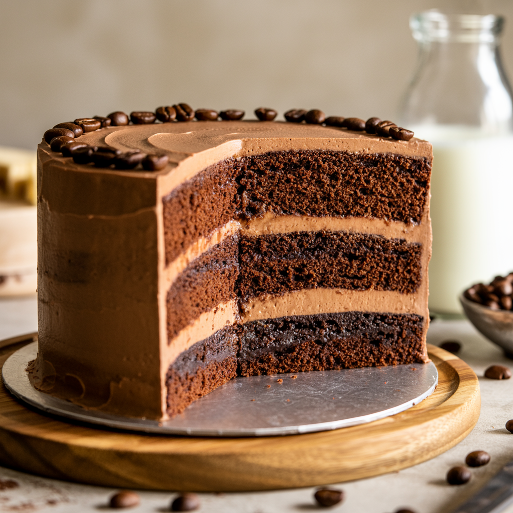 Chocolate Cake with Coffee Buttercream